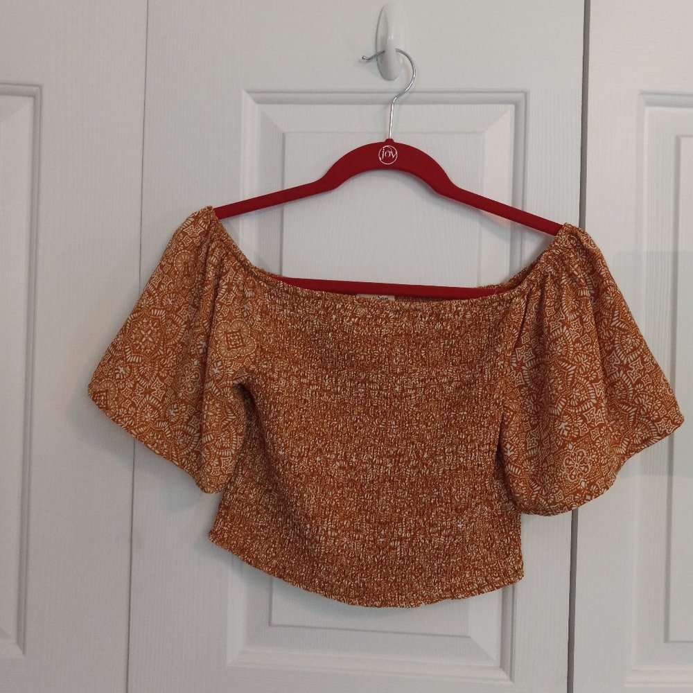 Orange/Yellow crop top, Size M